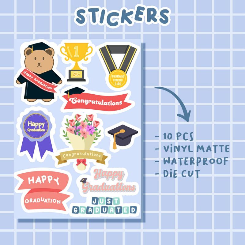

sticker die cut graduation