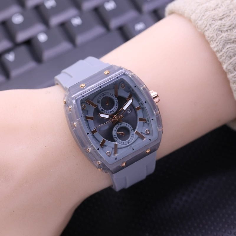 ( BISA COD) Jam Tangan Wanita Cewek F0551L Rubber FNL-8761 Strap Rubber Tanggal Aktif