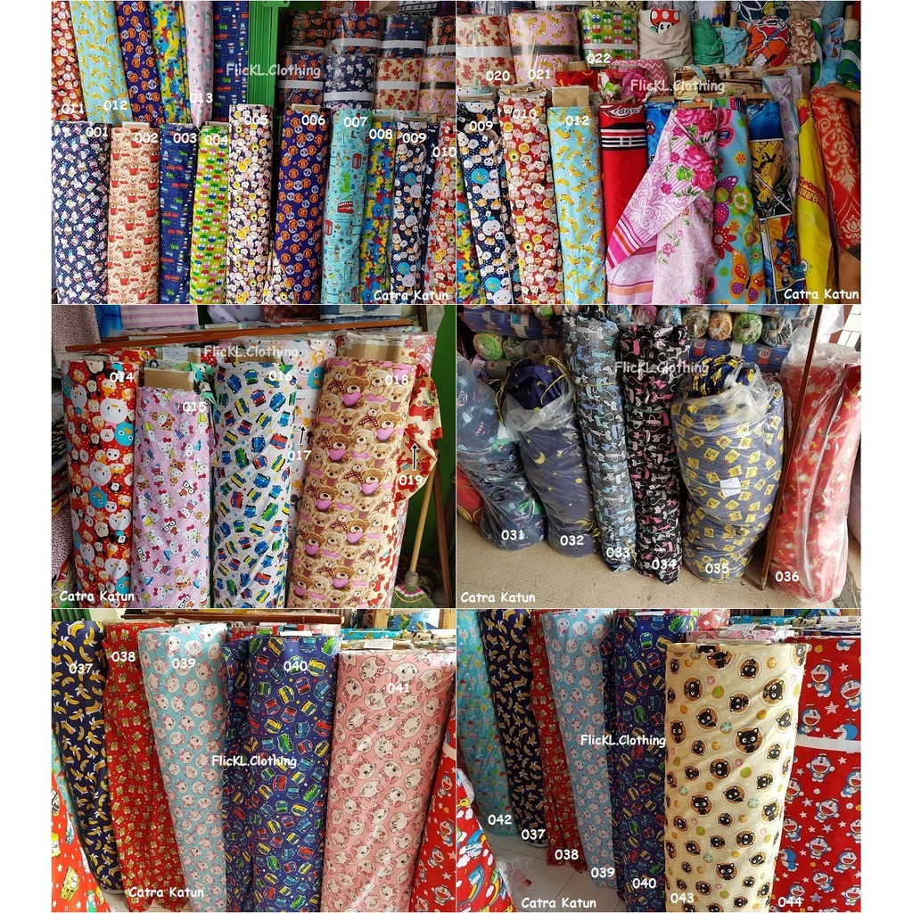 Bahan Bahan Kain Catra Piyama Baju Tidur Kemeja Anak Sprei Motif Corak Shopee Indonesia