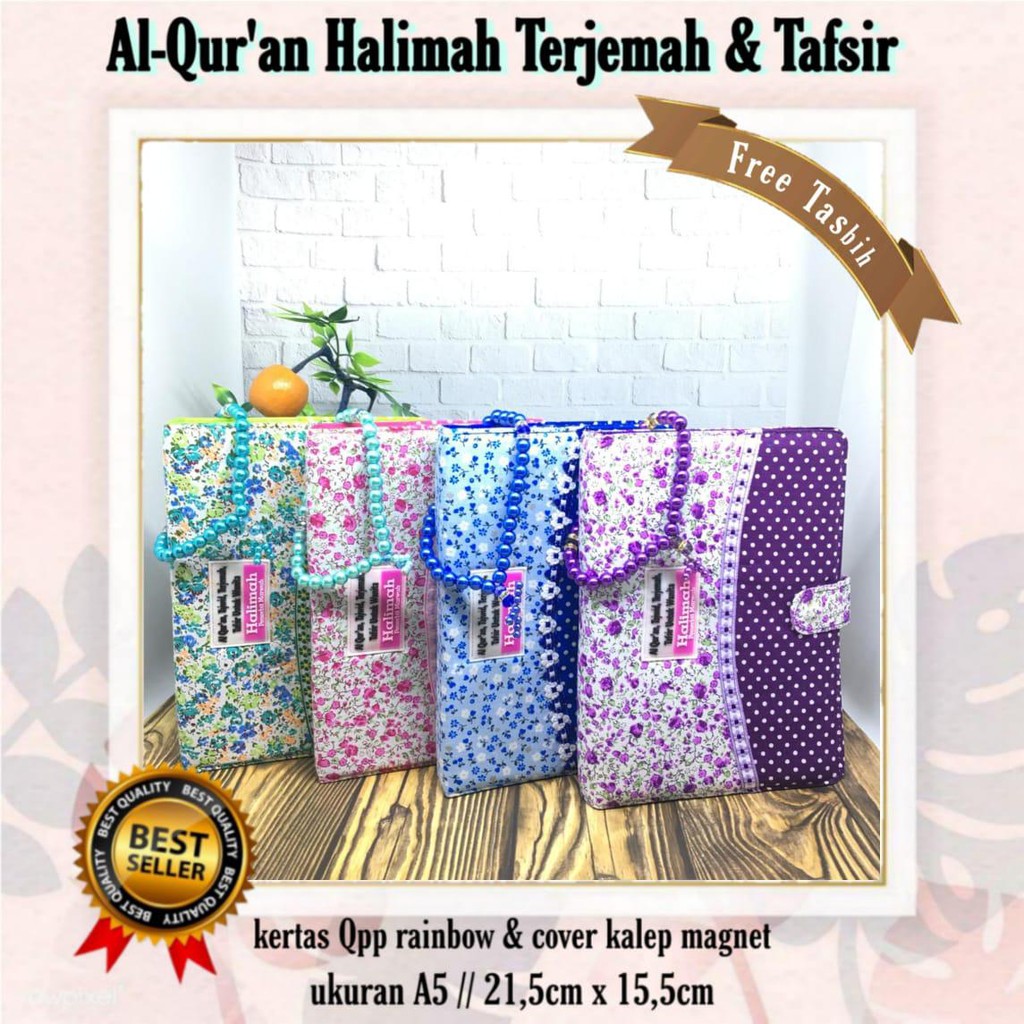 Quran Halimah A5, Quran A5 Terjemahan Sedang, Quran Tajwid, Quran Usmani, Quran Wanita A5