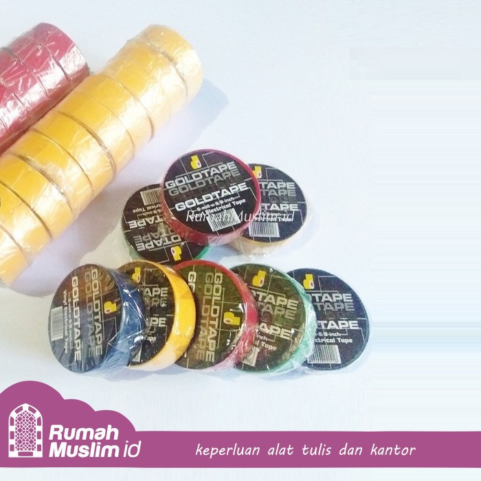 

Isolasi Warna Warni GOLDTAPE Solasi Kabel Listrik Rekat Solatip Warna