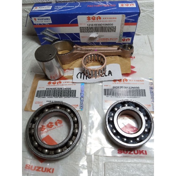 paket stang seher Shogun 110 + 2 bearing kruk as 6007-6205