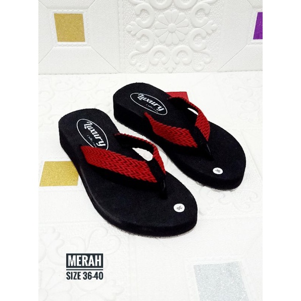 SANDAL JAPIT WANITA SANTAI MAIRA - SANDAL SPON WANITA - SANDAL WEDGES SPON MURAH