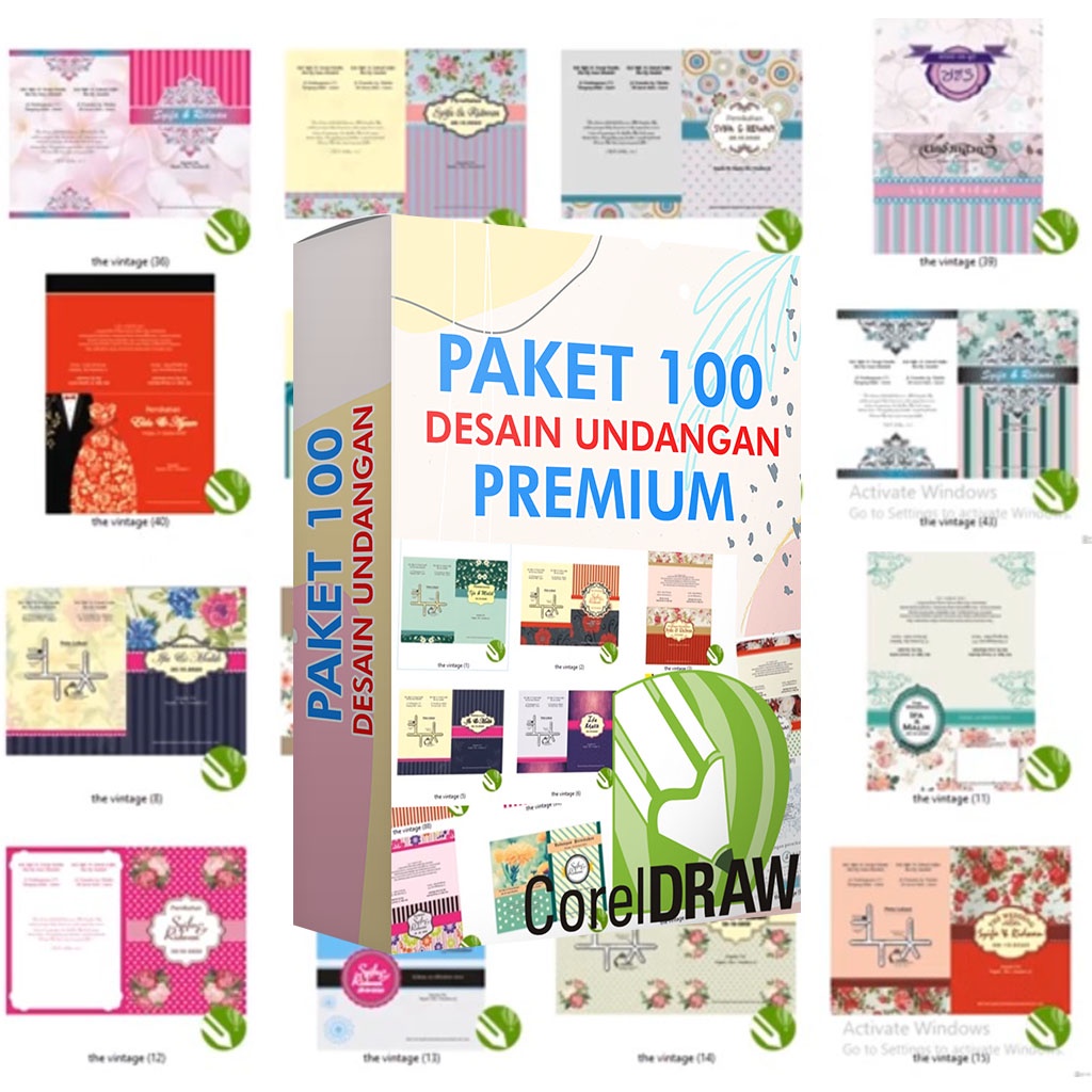 100 Desain Undangan Premium Template Coreldraw Siap Edit