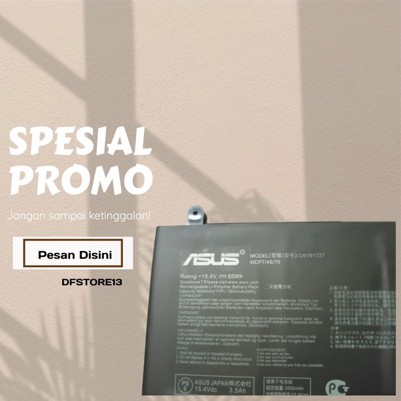 Baterai Asus C41N1727 GM501 GM501G GM501GM GM501GS zephyrus