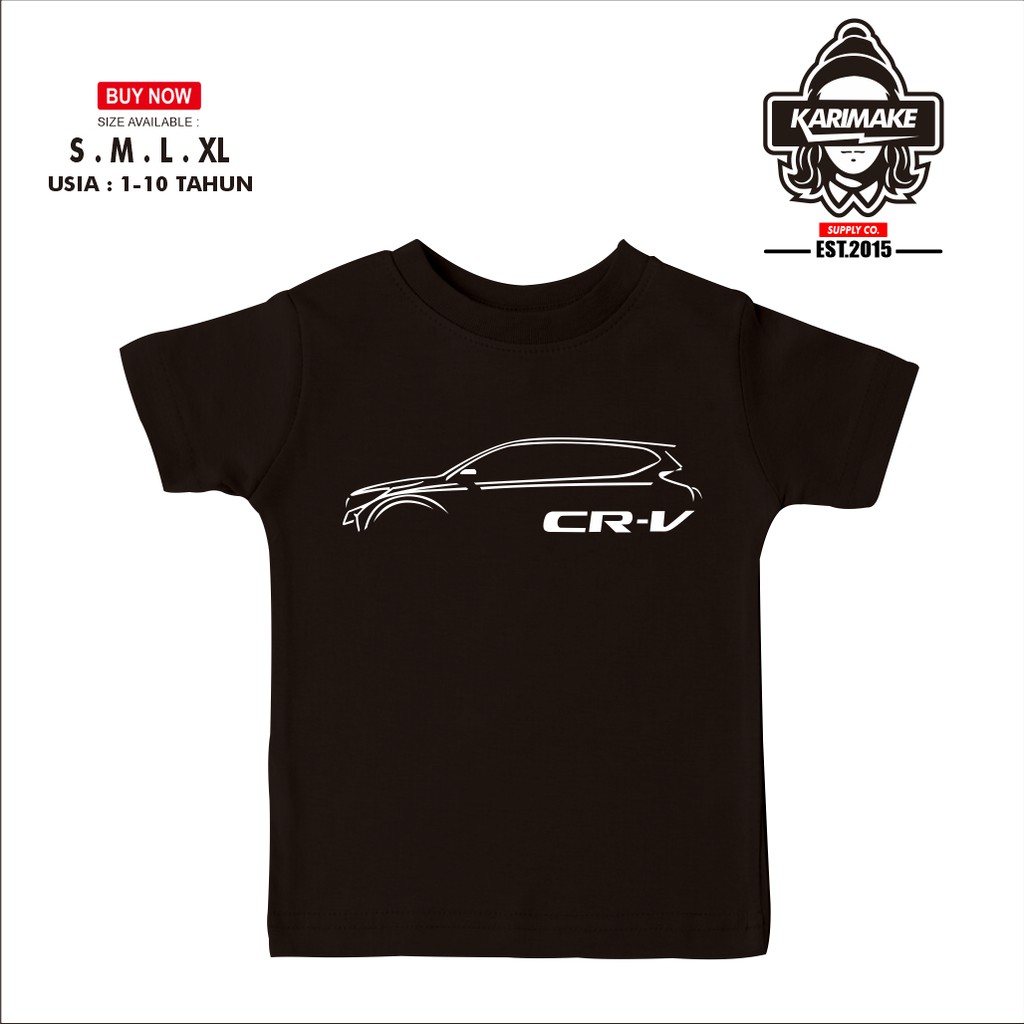 Kaos Baju Anak Honda CRV Turbo side Kaos Otomotif -