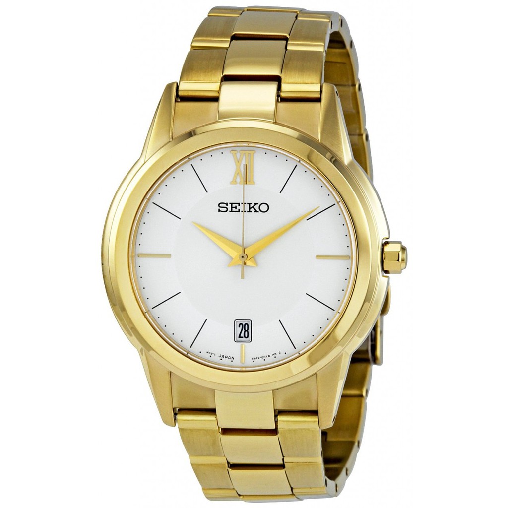 Seiko Quartz SGEF46P1 Classic Gold Plated Bracelet | Jam Pria SGEF46