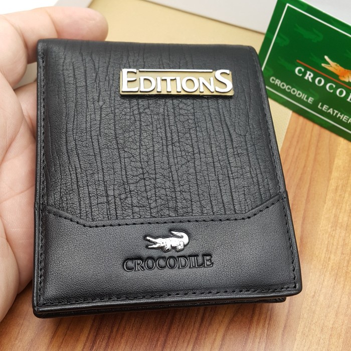 [tas] Dompet Kulit Asli Import Pria Ed Crocodile Black C358-12 Branded d77w14w