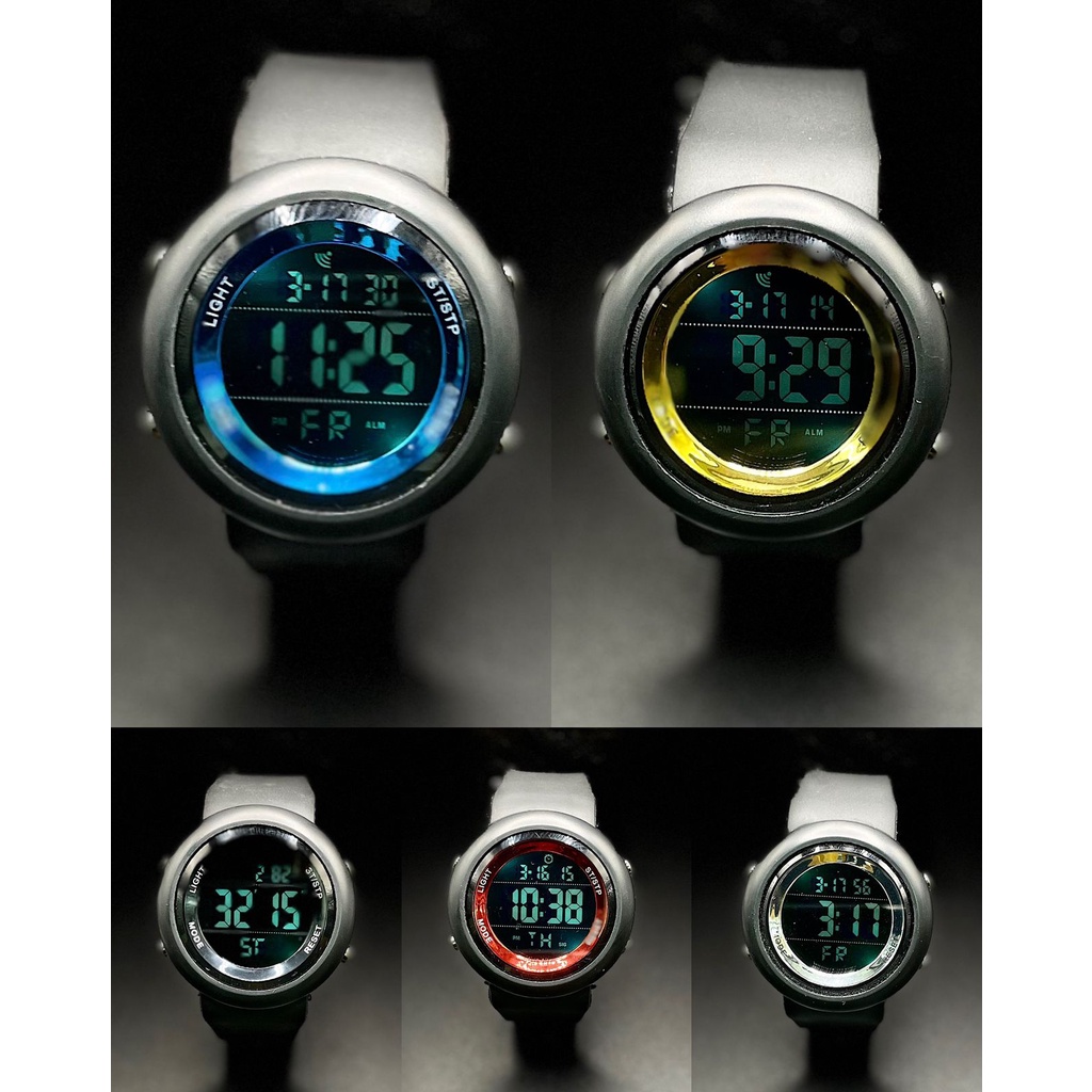 Jam Tangan Pria K1281Z Digital Tali Rubber Tanggal Hari Aktif Free Box &amp; Baterai