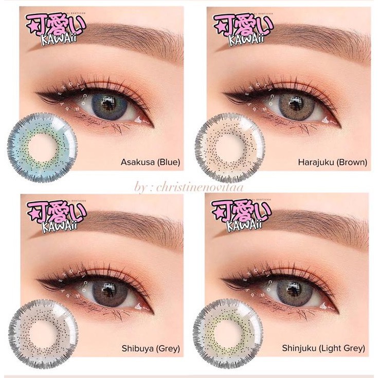 Softlens X2 RUSSIAN VELVET / KAWAII / JAMILLA 14.5mm NORMAL  by EXOTICON - FREE TEMPAT LENSA