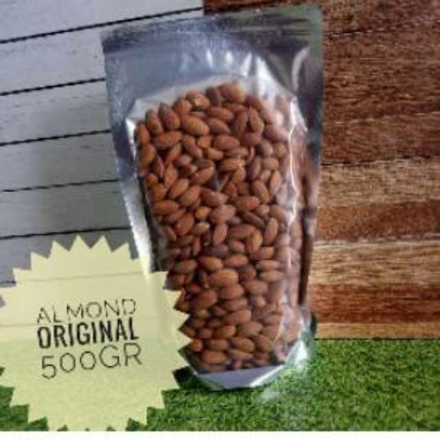 

Kacang Almond Matang Utuh Original Super Food Asi Booster