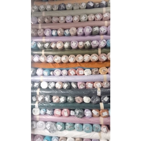 KAIN SATIN VELVET PREMIUM - ROLL GROSIR [Harga 1 Roll - Isi 60 Yard]