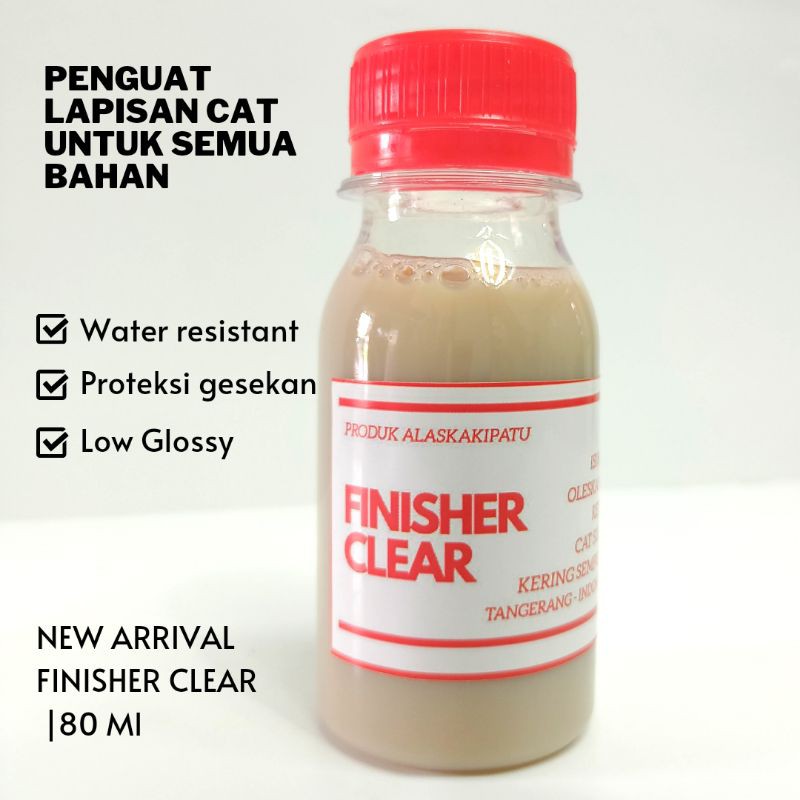 Finisher clear acrylic untuk lapisan cat sepatu semua warna