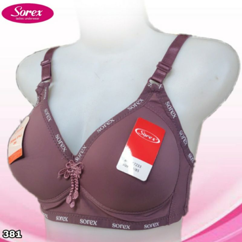 BH Sorex Casual Style Bra CUP Besar 42, 40, 38, 36 Tanpa Kawat Super Soft Busa tipis Cup Besar BH 17233