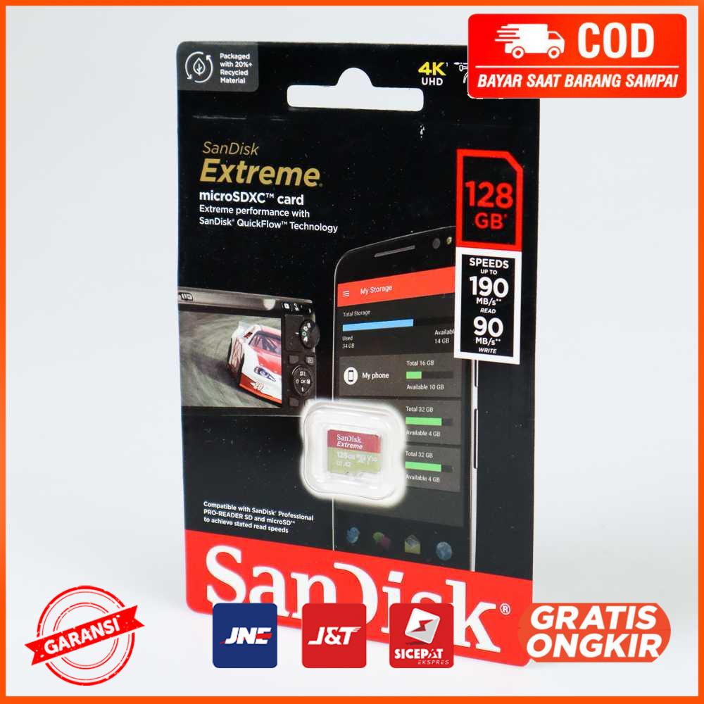 Sandisk MicroSDXC Extreme V30 A2 U3 4K - 128GB - A-128G