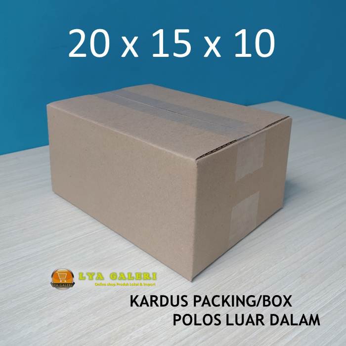 

Karton Box Kardus Packing Uk.20x15x10 cm Polos Luar Dalam