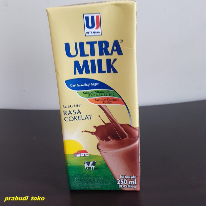 

Ultra Milk 250 ml Susu UHT Coklat Cokelat Full Cream Stoberi Moka