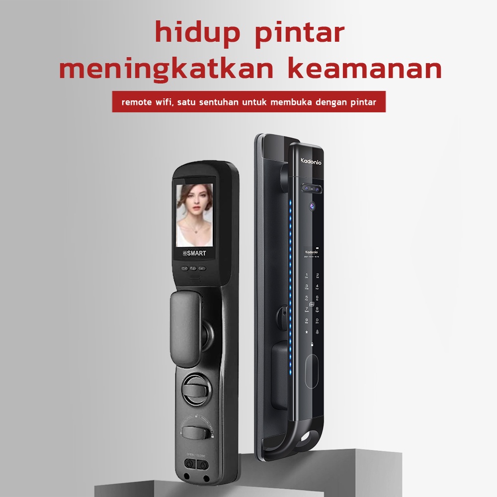 Kadonio kunci pintu digital Kunci Smart Lock Otomatis App dengan Face Id membuka kunci