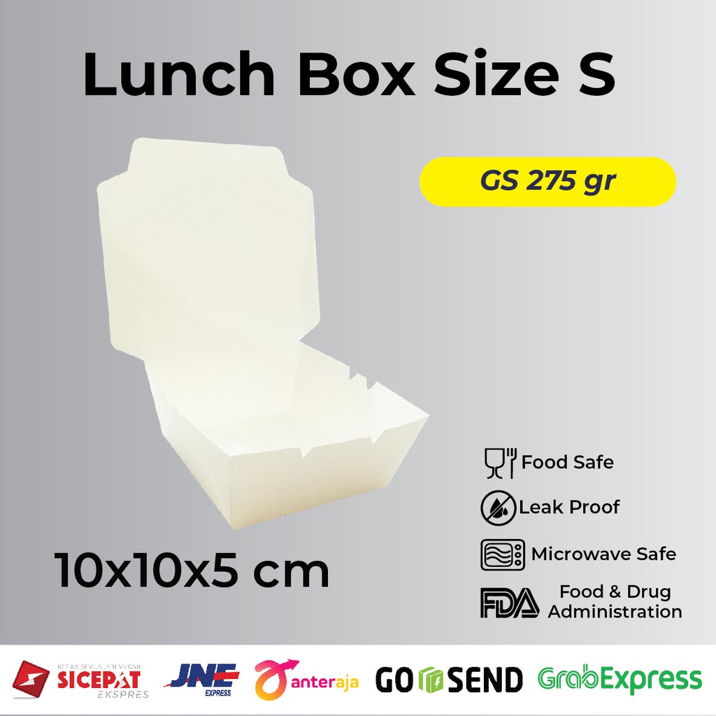 LUNCH BOX / PAPER BOX / KOTAK MAKAN SIZE M (Premium)