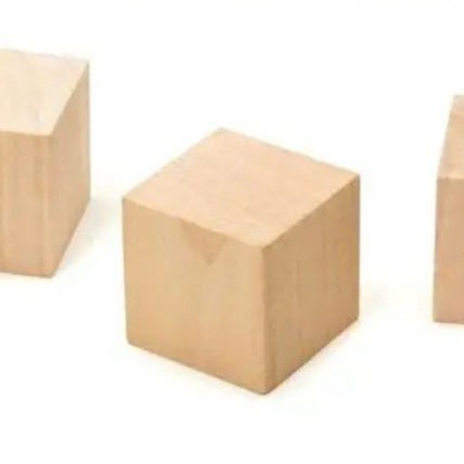 Wooden Blocks 7x7cm wood cube balok kayu kubus bahan craft dekorasi