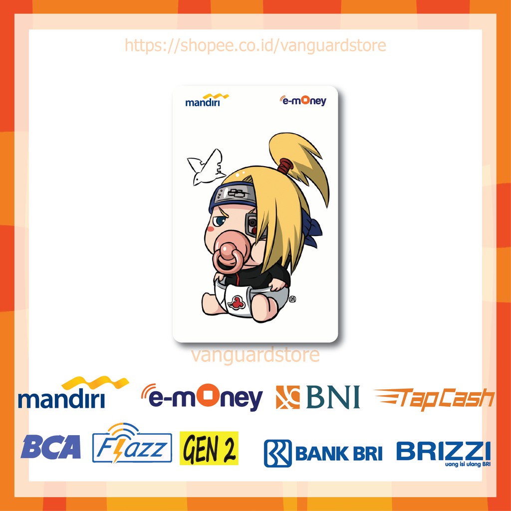 KARTU E MONEY E TOLL YOGURA ISOBU CHIBI ANIME JEPANG EMONEY MANDIRI FLAZZ BCA BNI TAPCASH BRIZZI