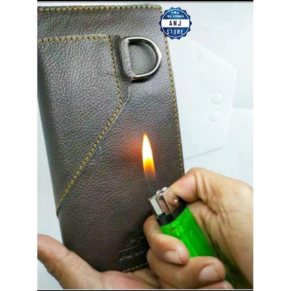 Dompet panjang kulit asli dompet lipat kulit sapi asli dompet kartu dompet panjang vintage leather 1