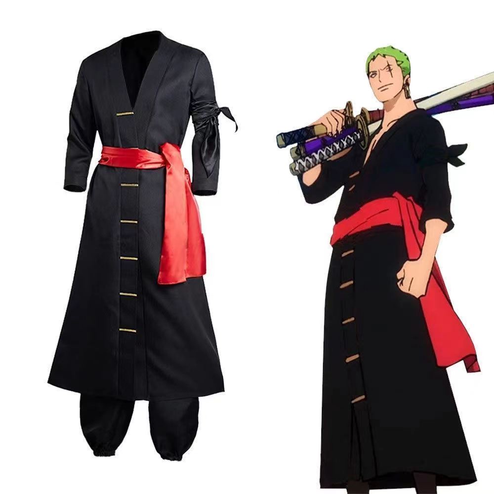 Jual One piece of wano Country Roronoa Zoro cosplay Clothing kimono set ...