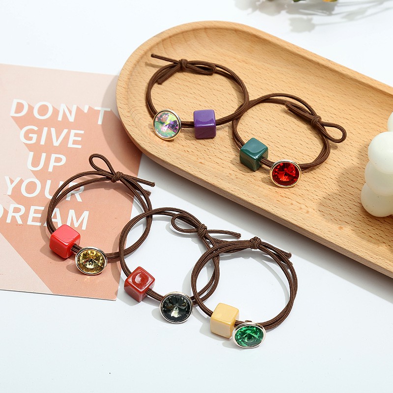 IKATAN RAMBUT KOREA IMPORT / IKAT RAMBUT KARET MOTIF KOREA STYLE / AKSESORIS RAMBUT KOREA / KARET GELANG RAMBUT-I.R - #21 RANDOM