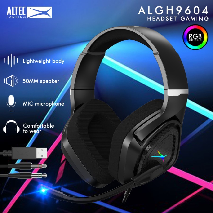 Headset Gaming Altec Lansing ALGH-9604 Wired RGB 3.5mm-Altec ALGH9604