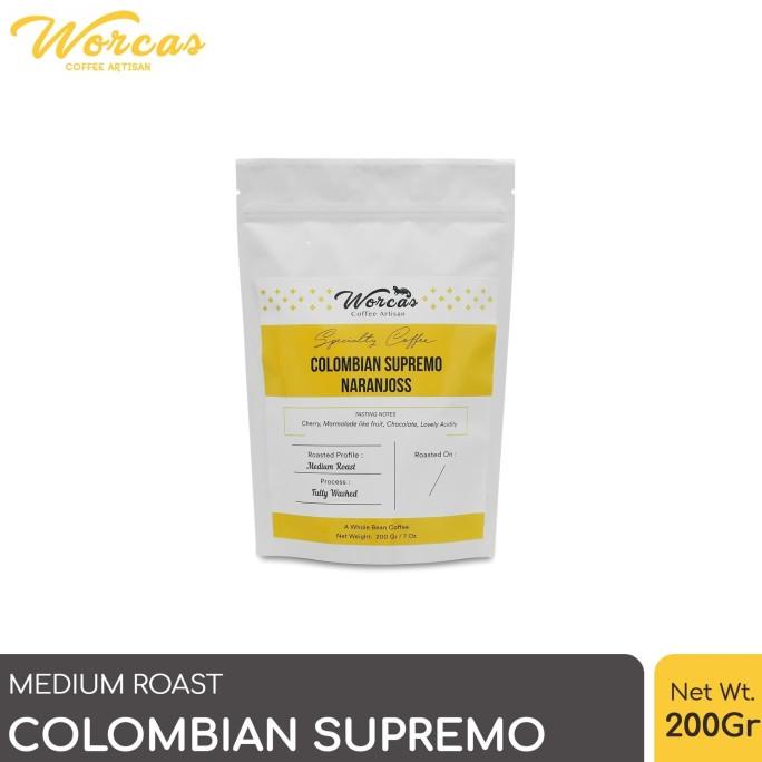 

[COD] WORCAS Arabica Colombia Supremo 200gr - Medium Roasted Coffee [COD]
