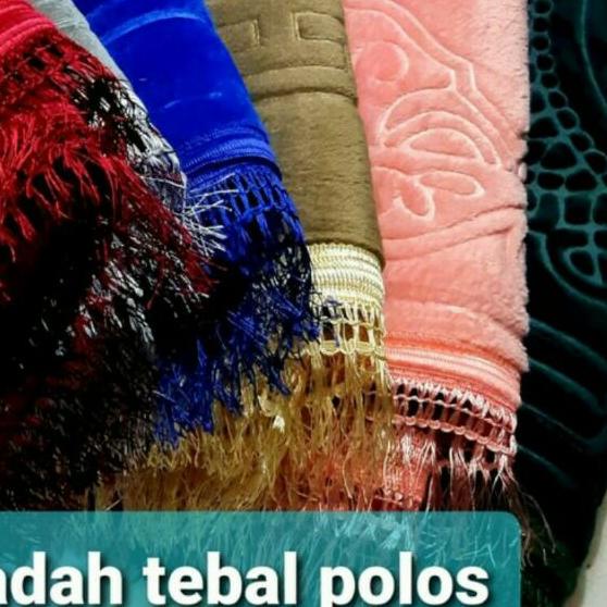 ♞ Sajadah Tebal Polos Jumbo 70x110cm Lembut Dan Empuk ☂