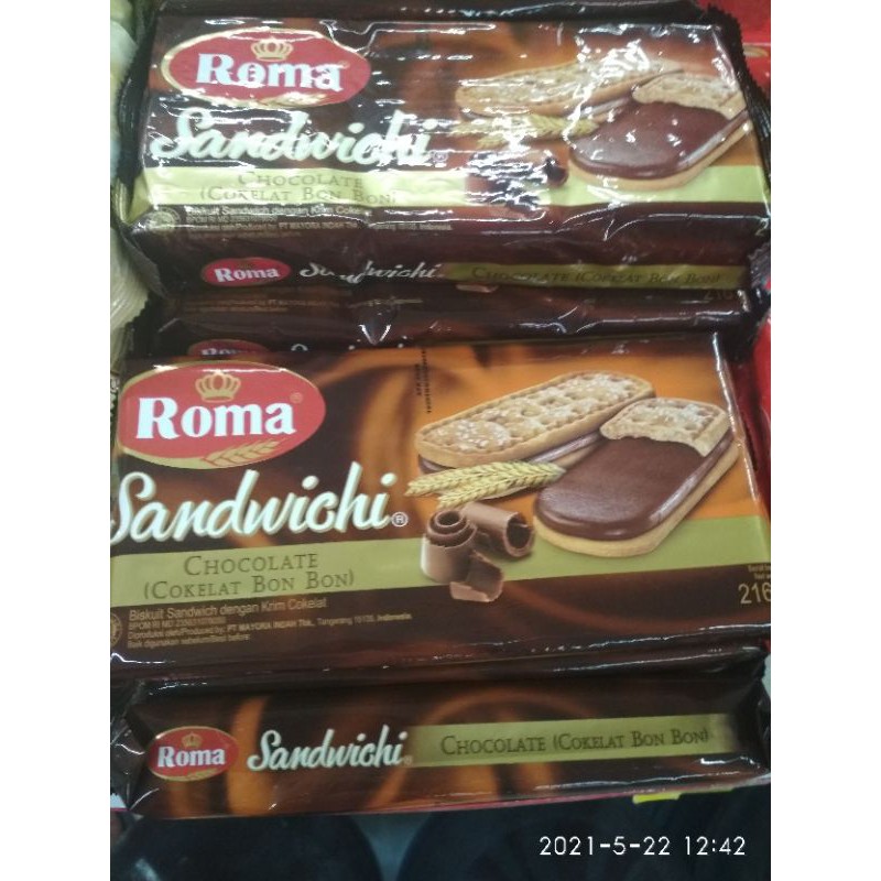 

Roma Sandwich Lemon 120g.kream kacang 216g,cokalt 216g.