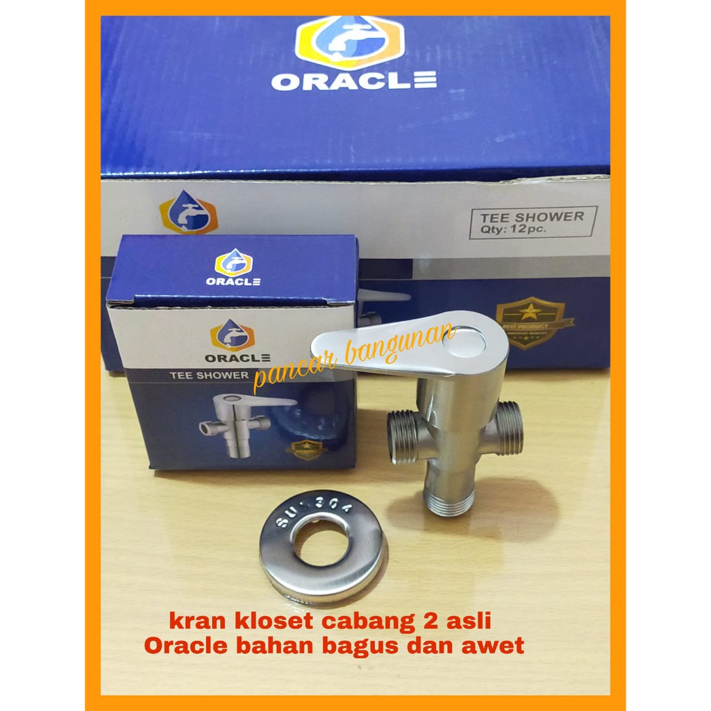 KRAN SHOWER TEE CABANG 2 ORACLE ENGKOL - KRAN SHOWER T STAINLESS ORACLE - KRAN SHOWER TOILET CABANG