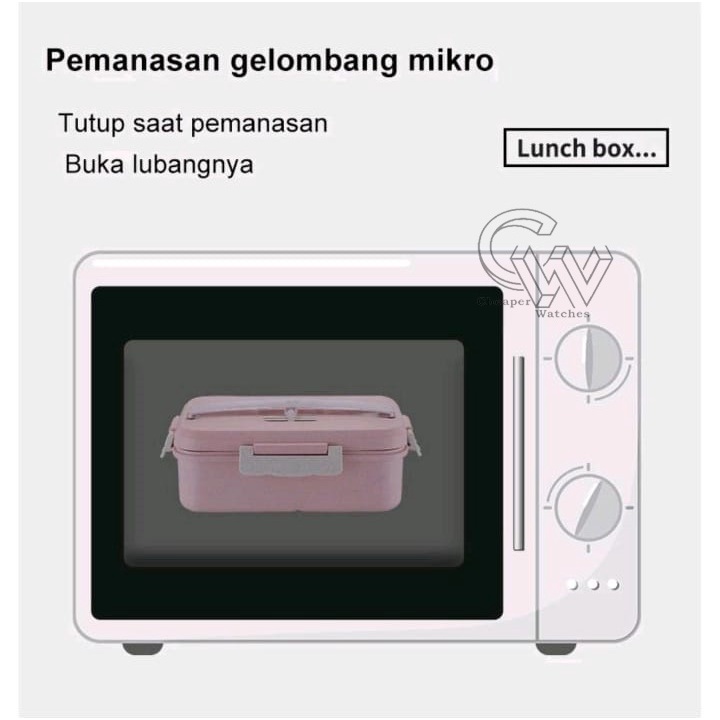 Cheaper-Lunch Box Set Kotak Bekal Makan Jerami Gandum kotak makan