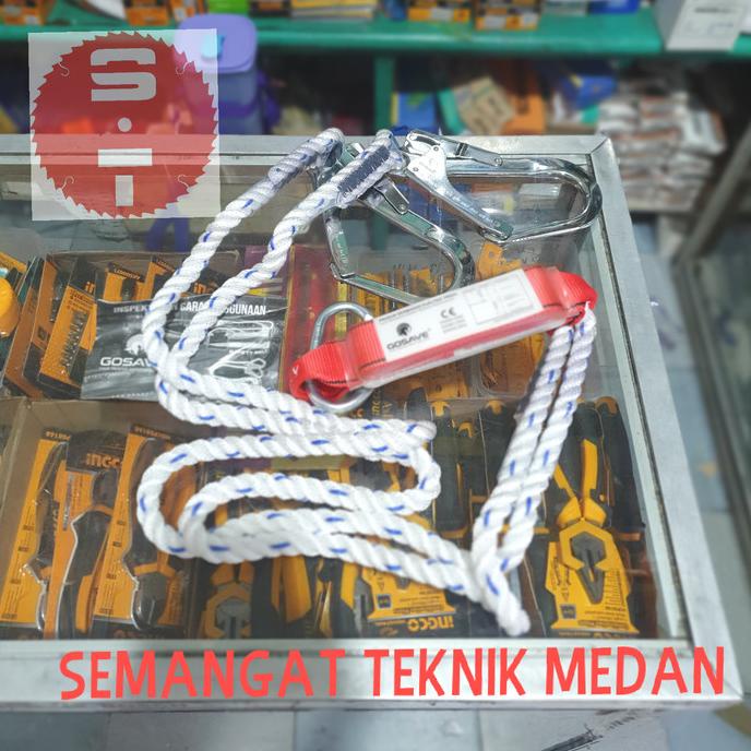 SHOCK ABSORBER FULL BODY HARNESS SAFETY BELT DOUBLE BIG 2 HOOK BESAR