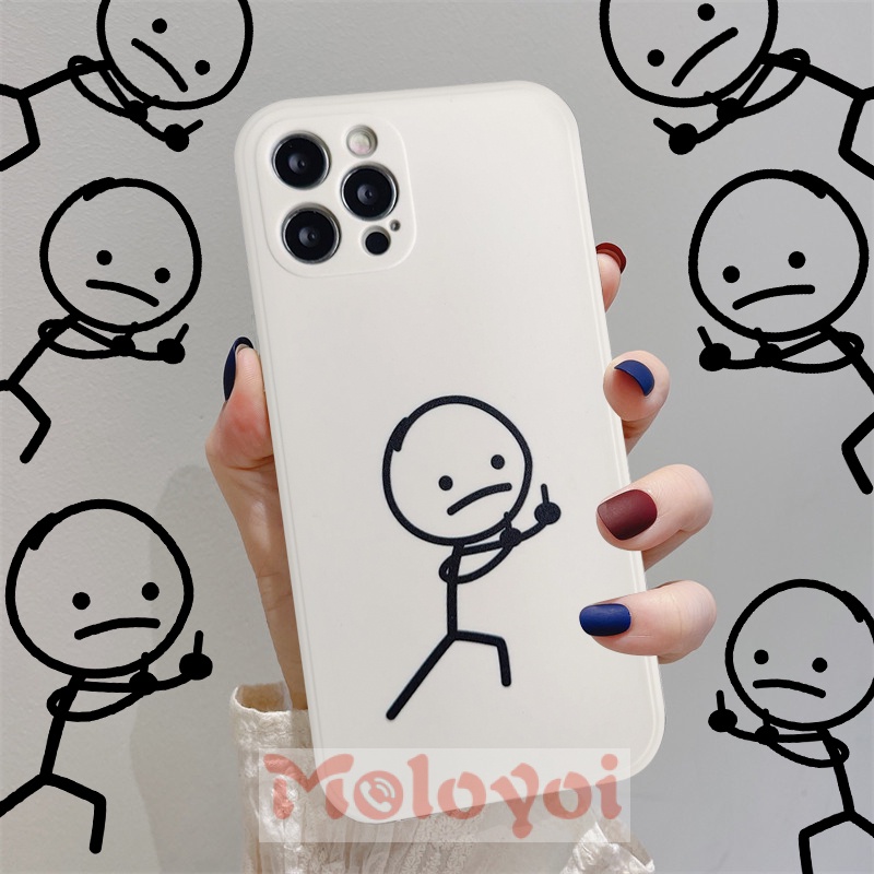 Case Desain Line Stickman Untuk Realme C31 C15 5 5I 6 7 7I 8 8Pro C25Y C21Y C25 C17 C11 C12 C20 C21S C3