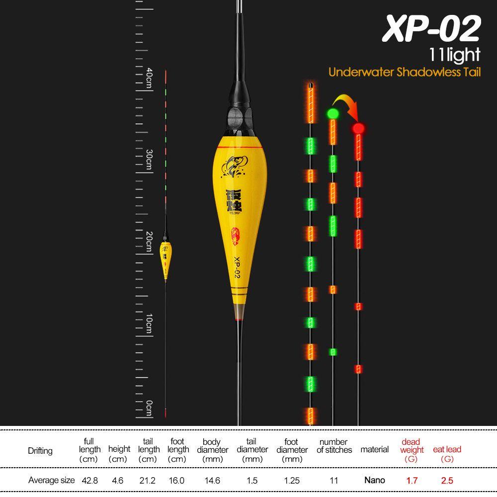 Preva Fishing Lure Pelampung Strike LED Light Berubah Warna Lampu Indikator Elektronik Tongkat Pelampung