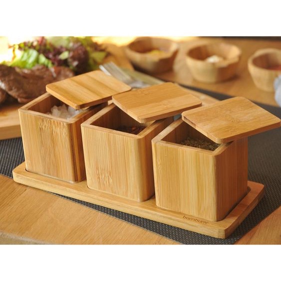 Kotak Tempat Bumbu Dapur Kayu Jati