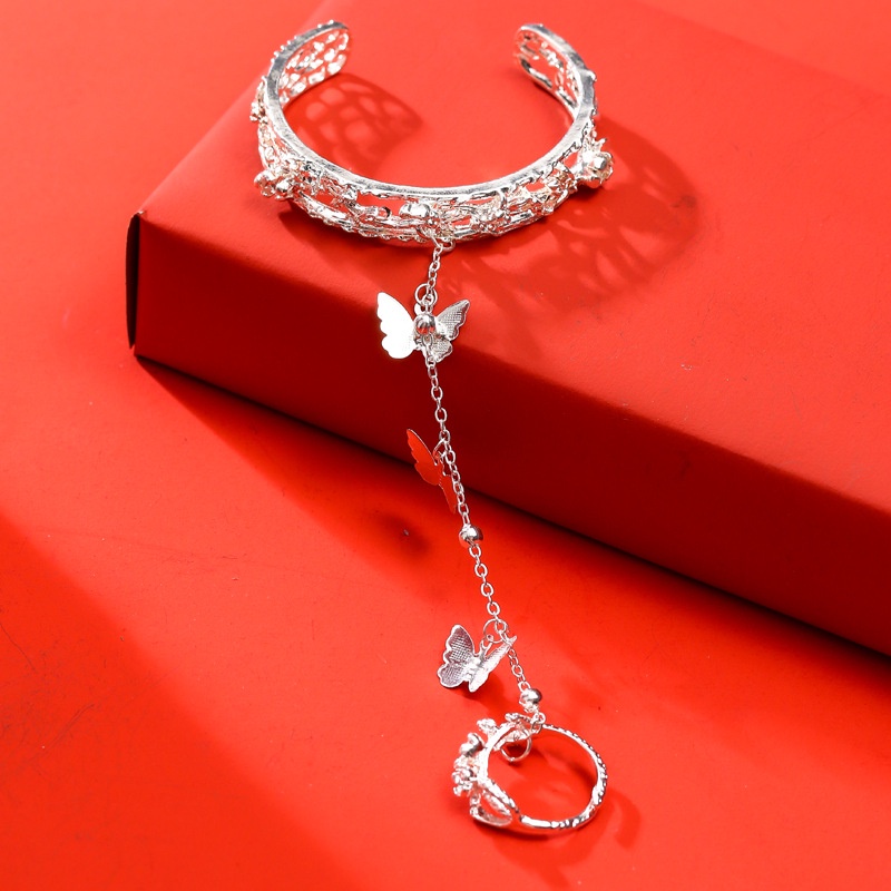 Gelang Tangan Rantai Aksen Kupu-Kupu Gaya Kuno Untuk Wanita Butterfly