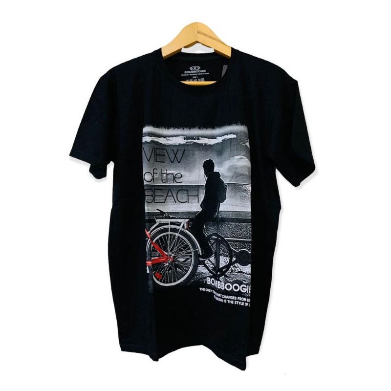 KAOS DISTRO TSHIRT VIEW OF THE BEACH KEREN MURAH KATUN COMBED