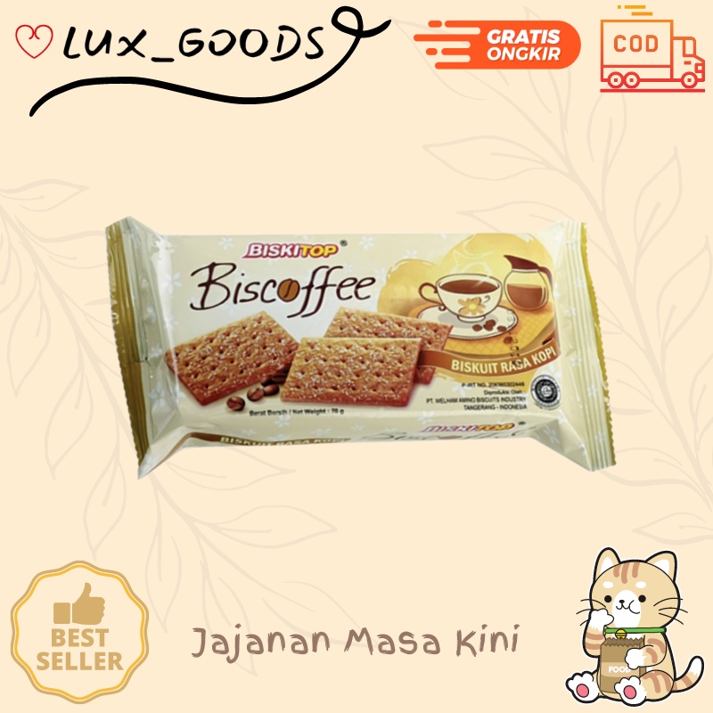 

LUX_GOODS - BISCOFFE 50g Biskuit Kue Kering Anak Dewasa Enak Renyah Biscuit Rasa Kopi Manis