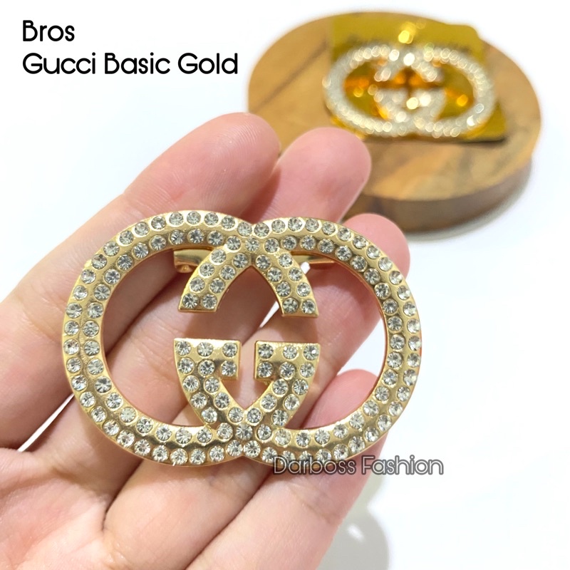 (part 1) Bros Jilbab / Bros Bahu / Bros Dada / Bros Dagu / Bros Kecil / Brooch / Bros Pin / Bros Mewah / Bros Premium / Bros Mutiara / bros button / bros B-Gucci Basic Gold