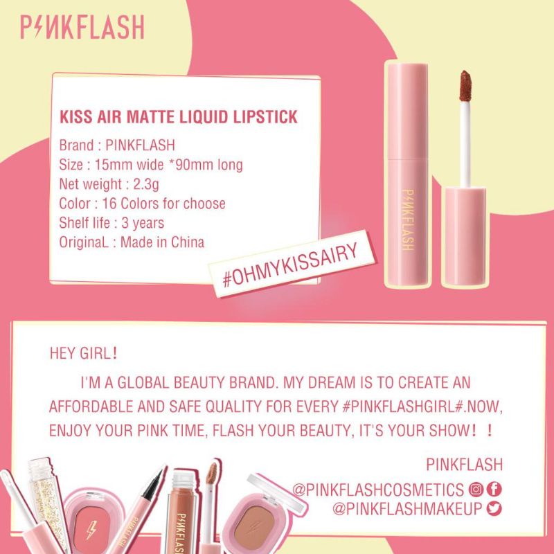 PINKFLASH Lip And Cheek Duo Matte Tint PF-M01