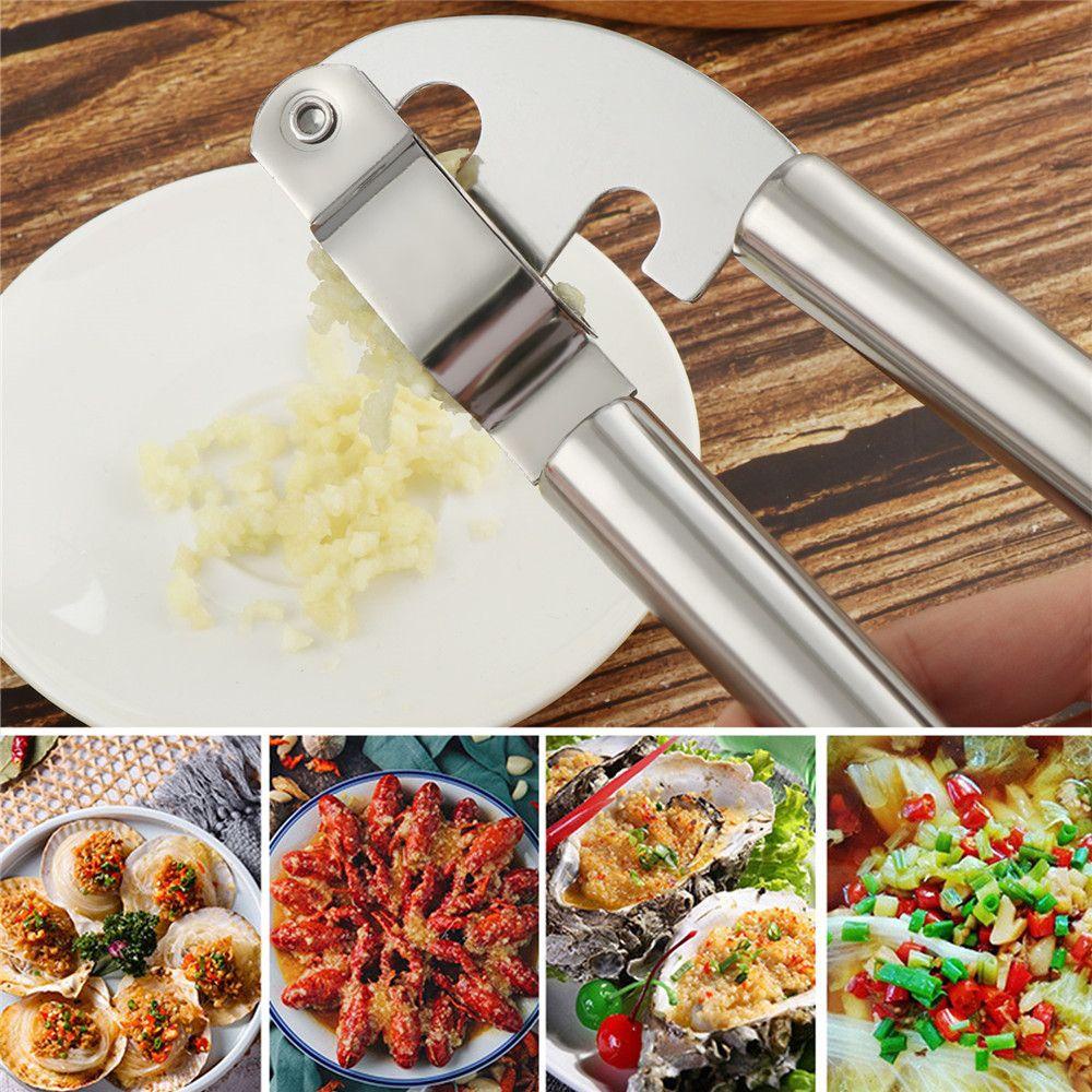 Solighter Penghancur Bawang Putih Stainless Steel Alat Dapur Memasak Mincer