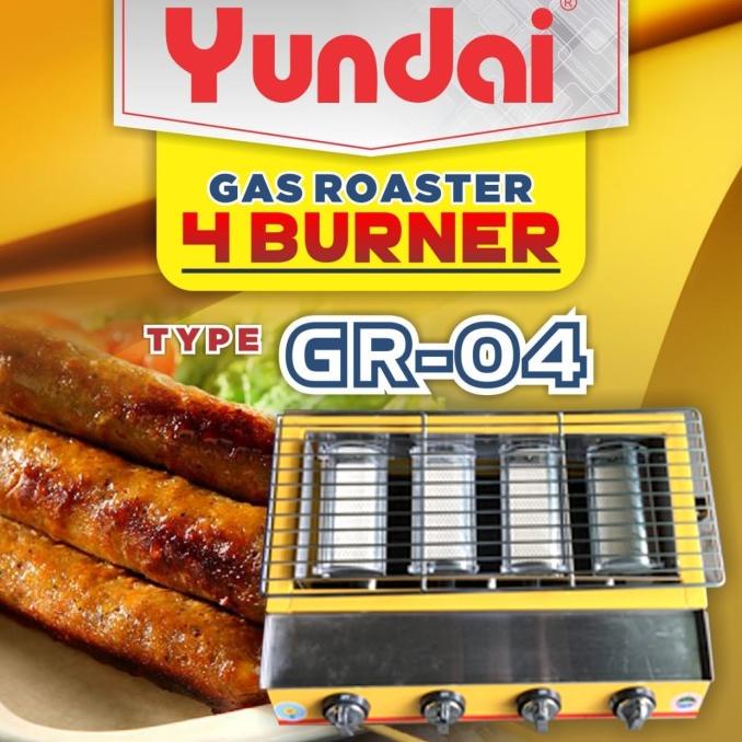 Ready...Ready...Ready...] Kompor Gas Panggang Sosis BBQ Yundai Gas Roaster 2 dan 4 Tungku Burner