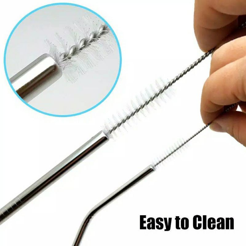 Sikat Sedotan Pembersih Sedotan Eco Friendly / Stainless Brush Straw