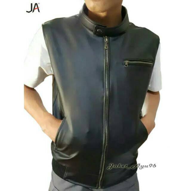 Rompi kulit jaket rompi motor pria bikers cowo cowok keren