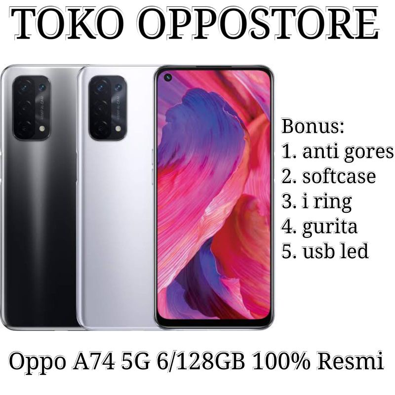 Oppo A74 5G RAM 6/128GB Garansi Resmi OPPO INDONESIA