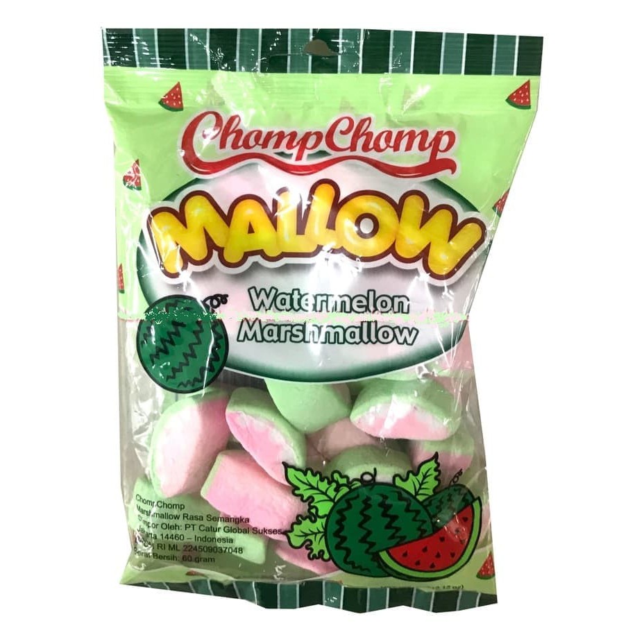 

Unik Chomp Chomp Watermelon Marshmallow ChompChomp Mellow Semangka 60 Gram Murah