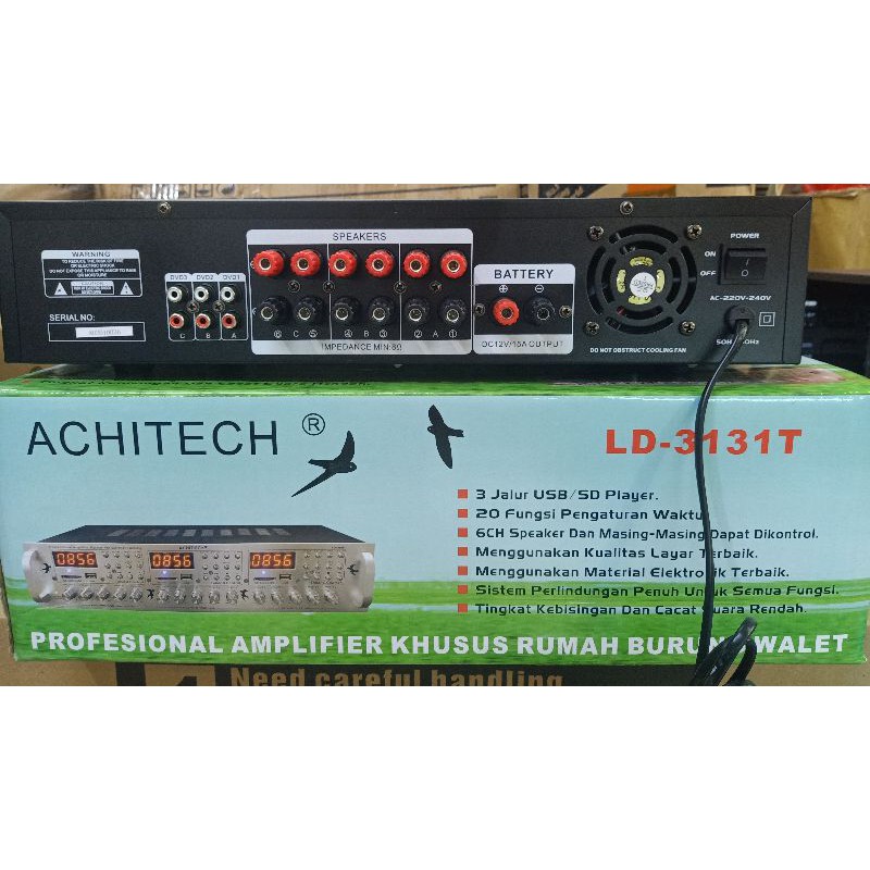 ampli Walet LD 313 Player 6 chanel TWEETER